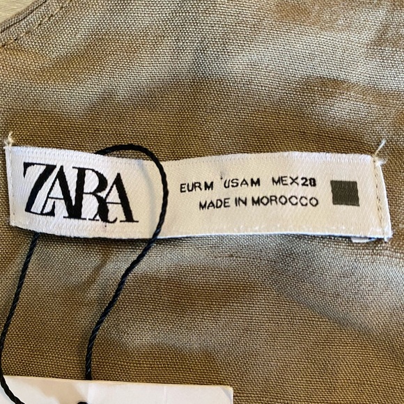 NWT Zara Linen Wrap V-Neck Crop Top Size M - Picture 9 of 10
